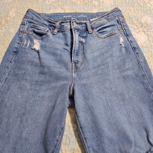 Old Navy Straight High Rise Jeans, Size 6 - Picture 3 of 3